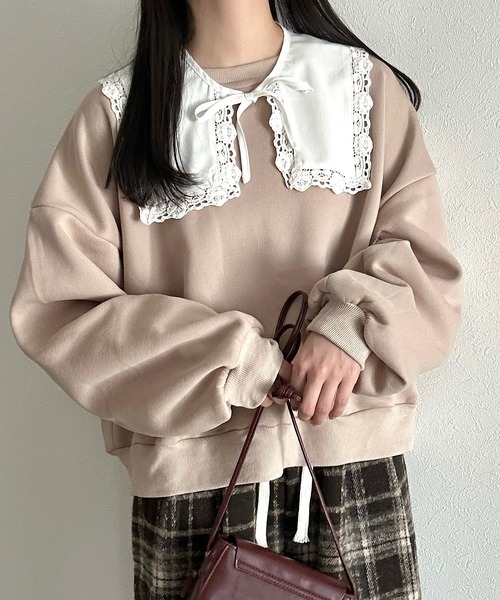 Cham. トレーナー スウェット ゆるだぼロゴスウェット レディース