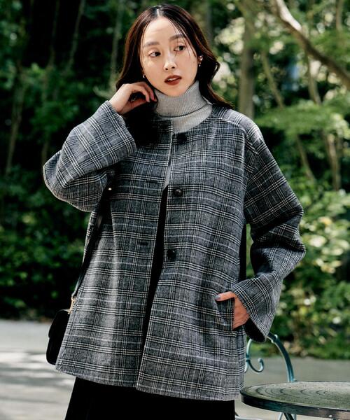 UNTITLED（アンタイトル） ノーカラーコート コート 「ミディ丈/軽やか