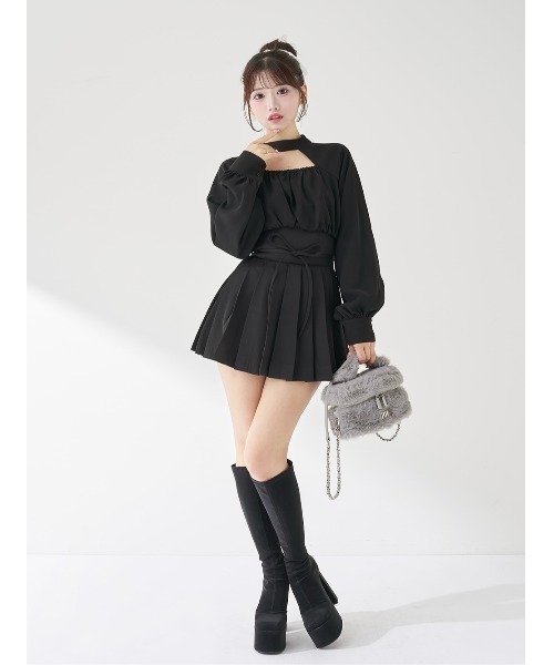 Darich（ダーリッチ） ワンピース ドッキングコルセットプリーツミニ