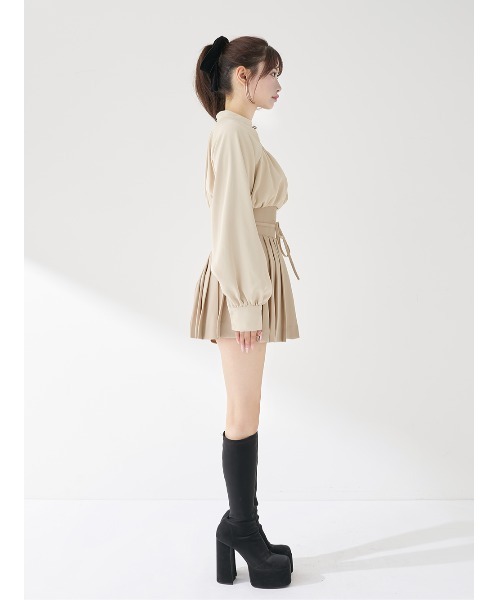 Darich（ダーリッチ） ワンピース ドッキングコルセットプリーツミニ