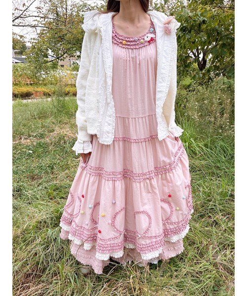 PINK HOUSE（ピンクハウス） ワンピース カラフルポップルフリル使い