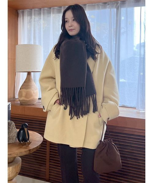 Mila Owen（ミラオーウェン） ピーコート pコート woolコクーン