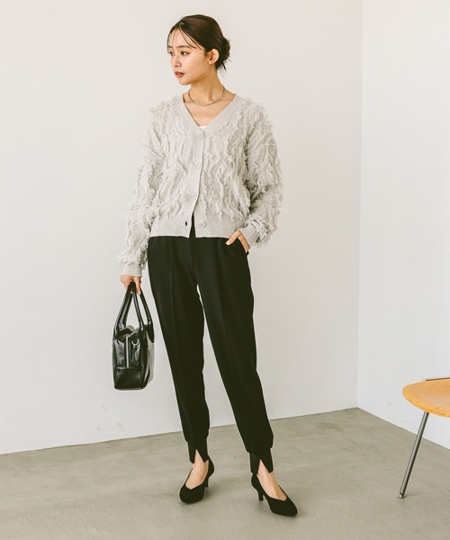 GLOBAL WORK（グローバルワーク） カーディガン ジャガードフリンジ