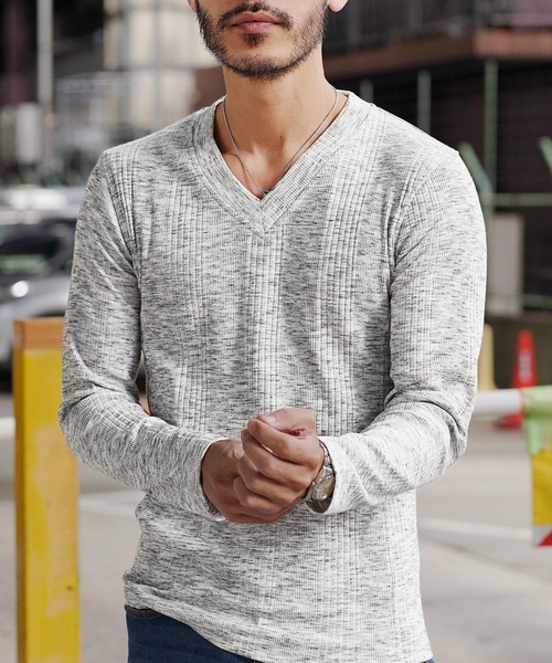 JIGGYS SHOP（ジギーズショップ） tシャツ Vネック ロンT テレコリブ