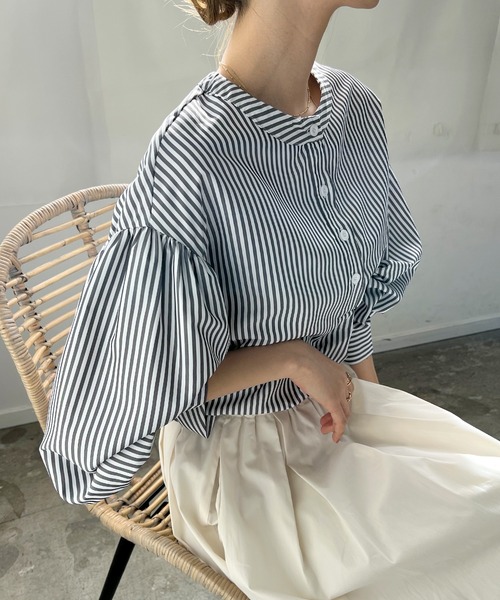 Futier Land（フューティアランド） シャツ ブラウス ストライプ