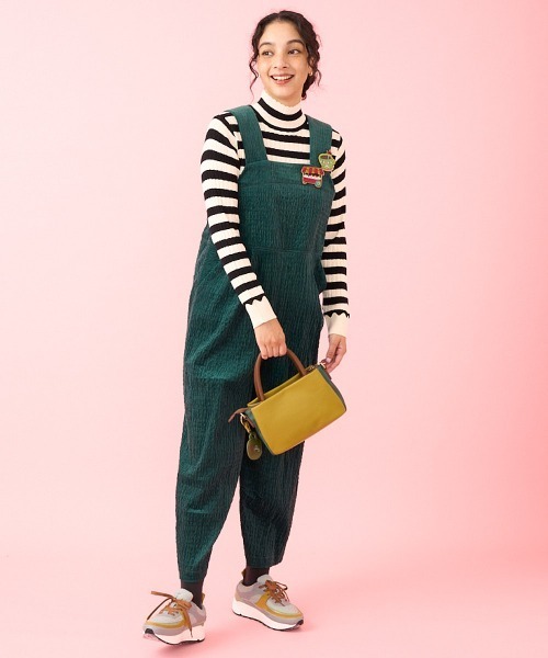 Jocomomola（ホコモモラ） サロペット オーバーオール シャーリング