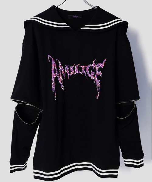 Amilige（アミリージュ） トレーナー スウェット Amilige発泡プリント