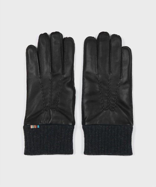 Paul Smith（ポール・スミス） 手袋 ニットカフス レザー グローブ
