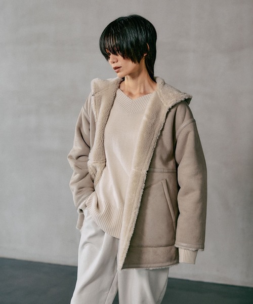 LEPSIM（レプシィム） ムートンコート ボアコート リバーシブル