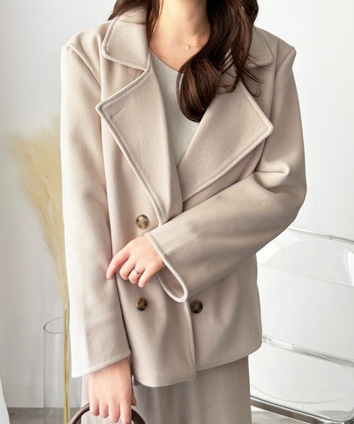 Dewlily ピーコート pコート 上品なシルエットでつくる大人のスタイル