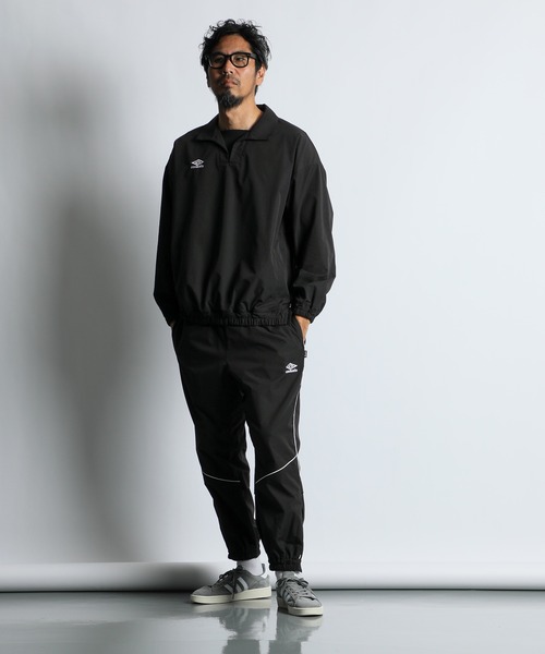 umbro（アンブロ） ナイロンジャケット × BLACK LABEL SET-UP DRILL