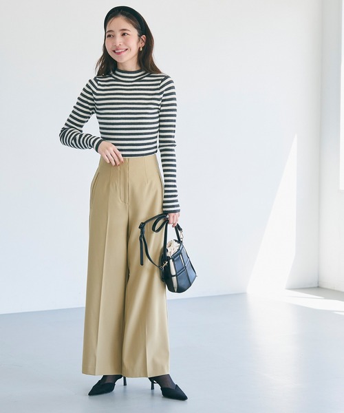 coca（コカ） パンツ 「WEB限定セール」きれいめ ハイウエストワイド