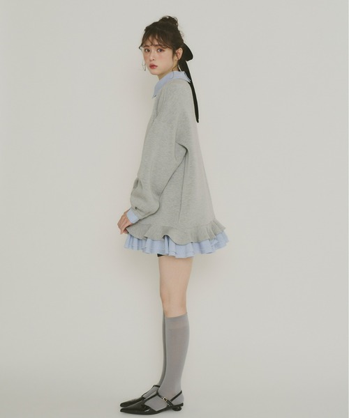 Olu.（オルドット） トレーナー スウェット フリルレイヤード