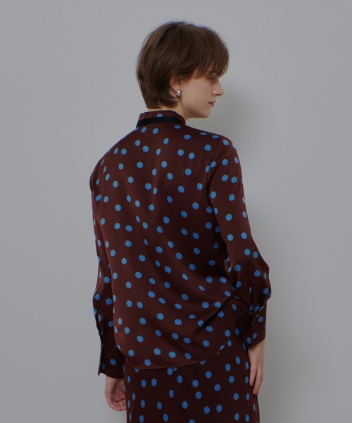 allureville（アルアバイル） ブラウス シャツ コインドットナロータイ