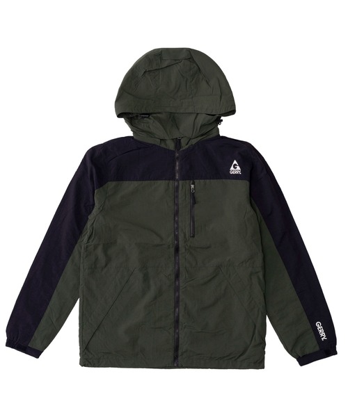 GERRY（ジェリー） ナイロンジャケット 軽量 切替配色 フード付き