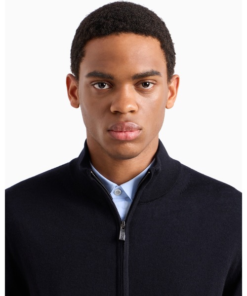 EMPORIO ARMANI カーディガン 「エンポリオ アルマーニ」ジップアップ