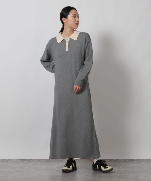 LAKOLE（ラコレ） ワンピース ポロニット長袖ワンピース / 622321