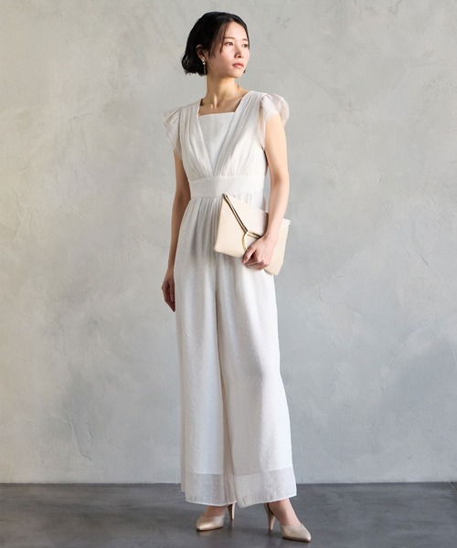 AIMER（エメ） パンツドレス カットジャカードオールインワン