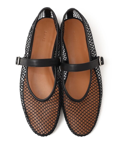 SHIPS（シップス） シューズ メッシュ メリージェーン フラット