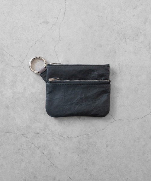 SENTI（センティ） ポーチ Dyneema(R) Leather W ZIP POUCH / 超軽量
