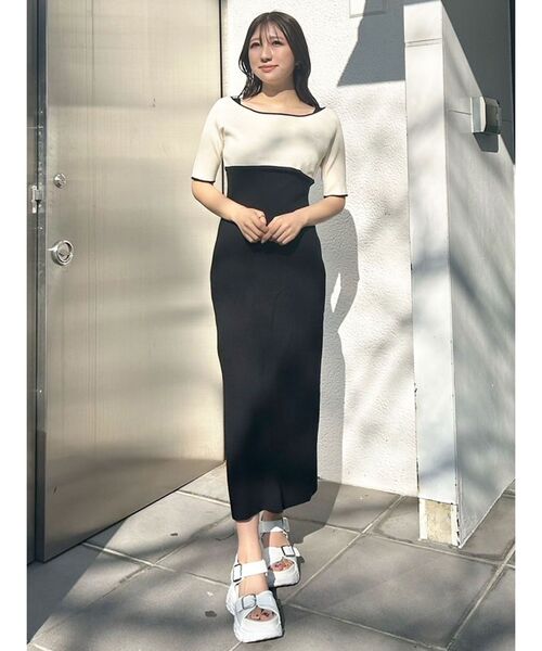 MERCURYDUO（マーキュリーデュオ） ワンピース 3WAY配色バックレース