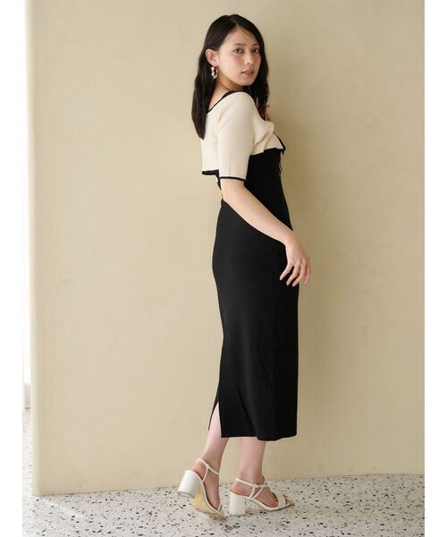 MERCURYDUO（マーキュリーデュオ） ワンピース 3WAY配色バックレース