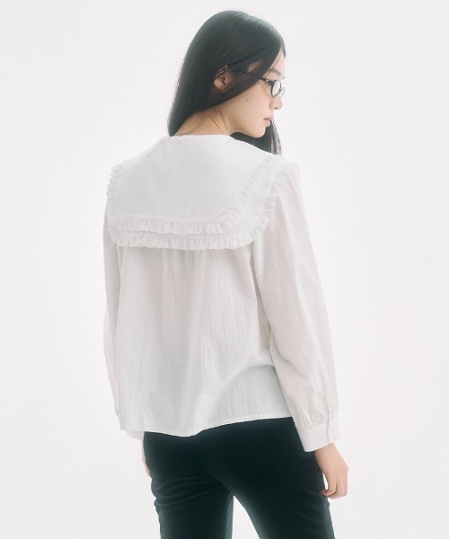 FEKETE（フェケテ） ブラウス シャツ frilled big collar blouse