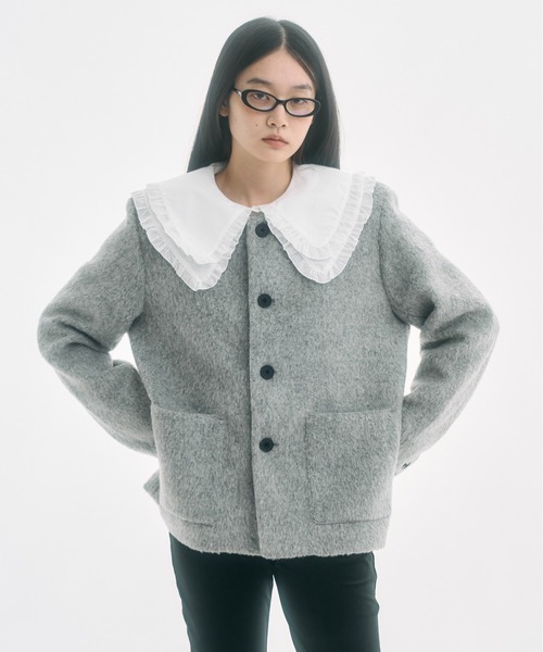 FEKETE（フェケテ） ブラウス シャツ frilled big collar blouse