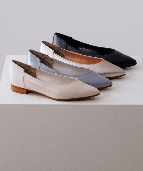 HIMIKO パンプス 「Made in Japan」フラットプレーンパンプス/631316