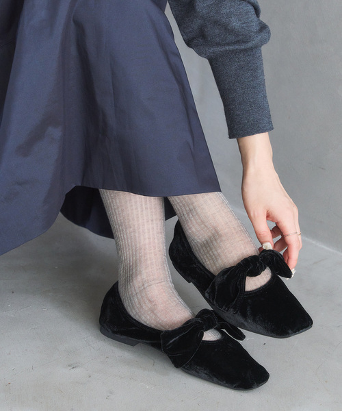 LE TALON（ル タロン） シューズ 「追加3」スクエアベルベットリボン