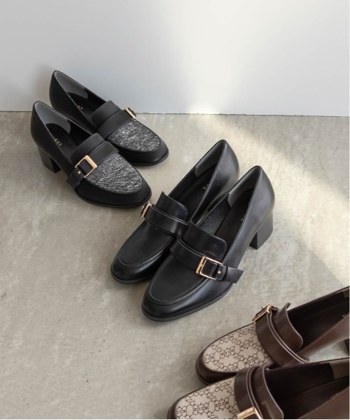 RANDA（ランダ） ローファー ギボシバックルヒールアップローファー