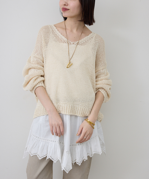 SLOBE IENA（スローブイエナ） ブラウス シャツ リバーレースキャミ