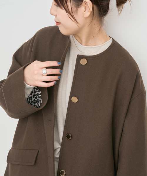 Spick＆Span（スピック アンド スパン） ノーカラーコート コート