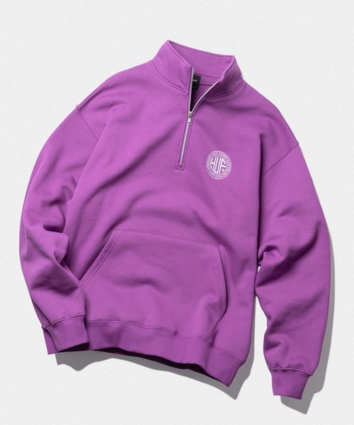 HUF（ハフ） トレーナー スウェット REGIONAL HALF ZIP FLEECE メンズ