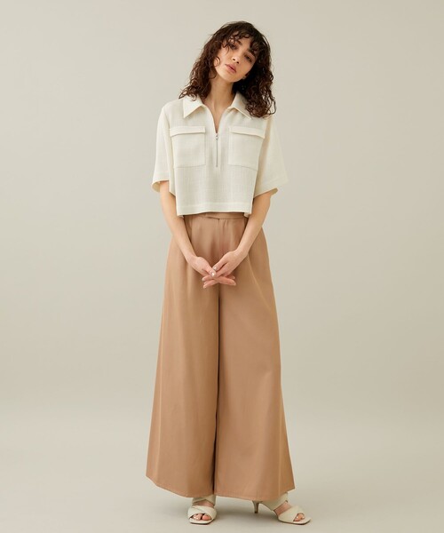 RUMCHE スラックス パンツ 「RUMCHE/ラム・シェ」タックワイド