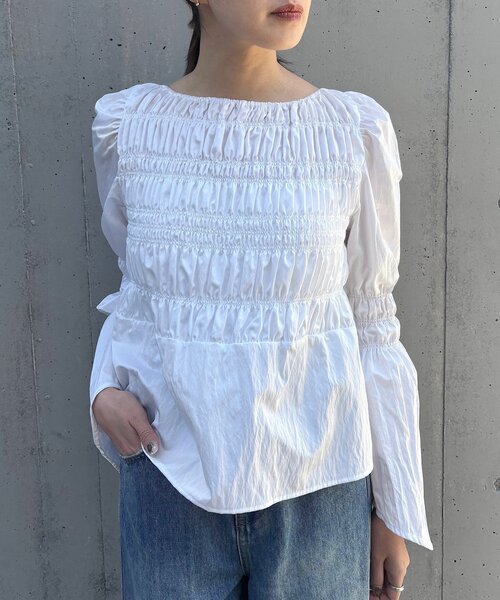 SHENERY（シーナリー） ブラウス シャツ シャーリングブラウス