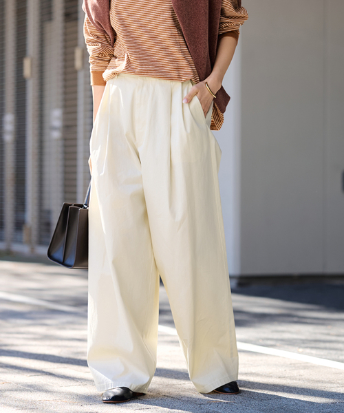 FRAMeWORK（フレームワーク） チノパン ワイドチノパンツ レディース