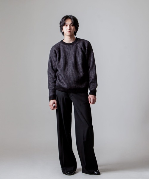 ZIP FIVE -White Line- セーター ニット 「White Line」 コントラスト