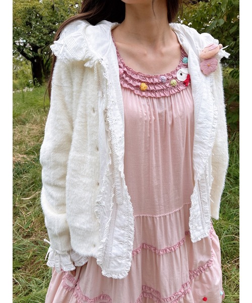 PINK HOUSE（ピンクハウス） ブラウス シャツ うさぎの耳フード付き