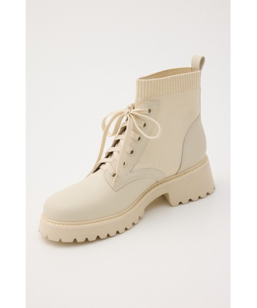 STACCATO（スタッカート） ブーツ リードニットコンビレースアップ