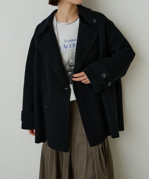 Omekashi（オメカシ） ピーコート pコート ダブルフェイスPコート