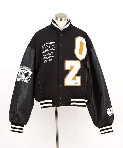 スタジャン a.p.o.v. オズの魔法使いモチーフワッペンウール＆合成皮革