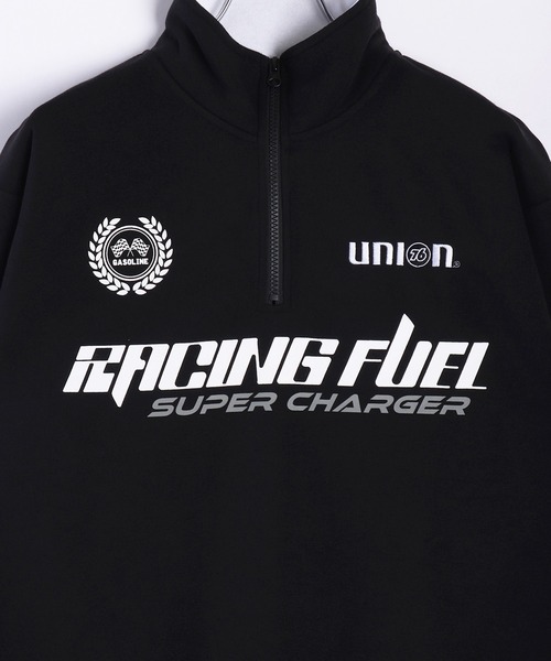 トレーナー スウェット 76 ユニフォームデザイン 裏起毛 ハーフジップ