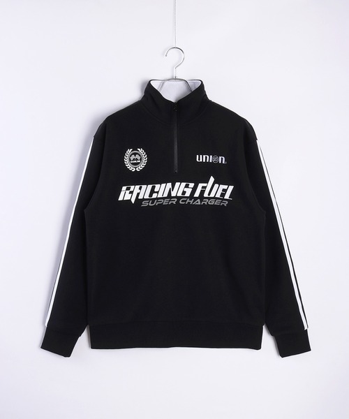 トレーナー スウェット 76 ユニフォームデザイン 裏起毛 ハーフジップ