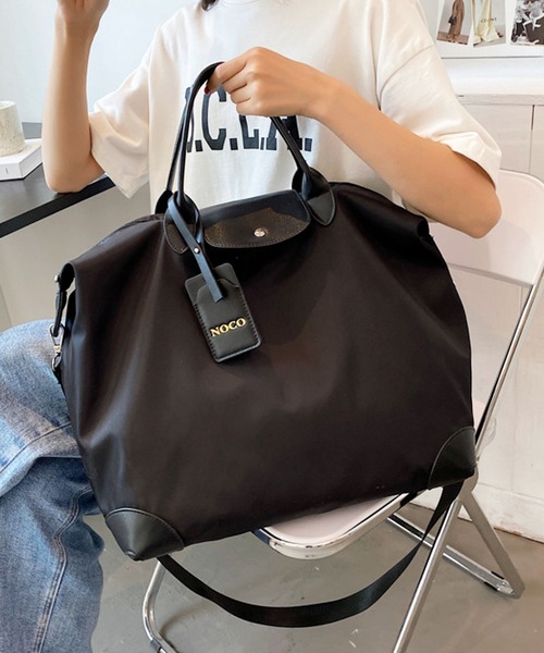 FREE STYLISTS ボストンバッグ 「2WAY」大容量配色レザービッグサイズ