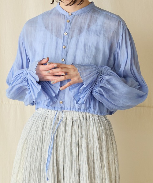 suzuki takayuki（スズキタカユキ） ブラウス シャツ bishop-sleeve
