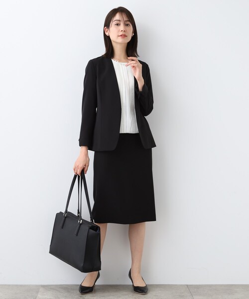 INDIVI（インディヴィ） スカートスーツ 「洗える／UVケア／スーツ