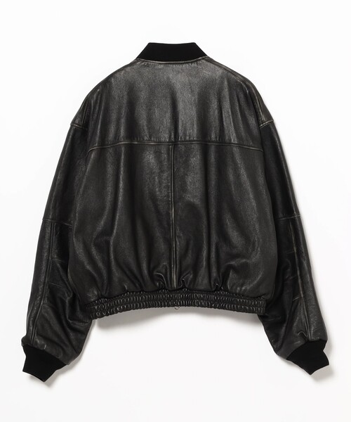 BEAMS（ビームス） 革ジャン ライダース ユーズド加工 レザー ショート