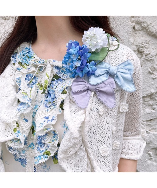 PINK HOUSE（ピンクハウス） ブローチ あじさいコサージュ レディース