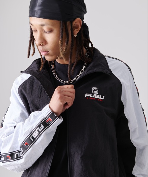 FUBU（フブ） ナイロンジャケット ブランド ロゴ 刺繍 サイド ロゴ